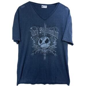 Disney Parks Jack Skellington Graphic Tee Mens L Blue Nightmare Before Christmas